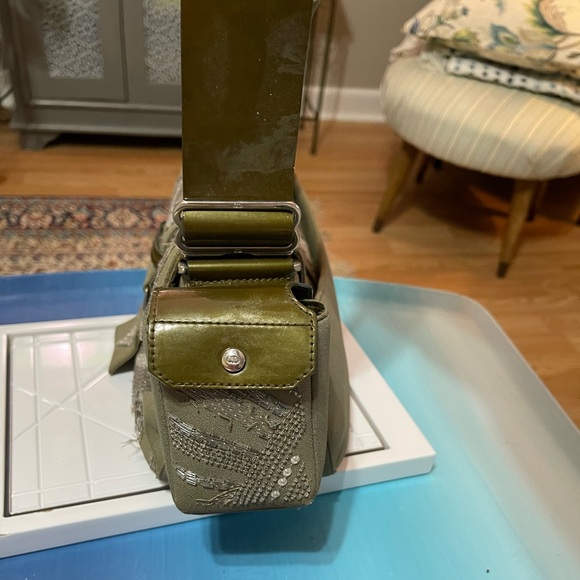 Dior Limited Edition Olive Green Silk Street Chic Columbus Ave Bag - Picture 7 of 16